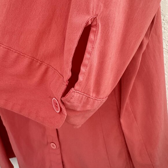 Maggie Barnes Shirt‎ Womens 3X Candy Pink Button Front 3/4 Sleeve Office Party - Picture 3 of 11